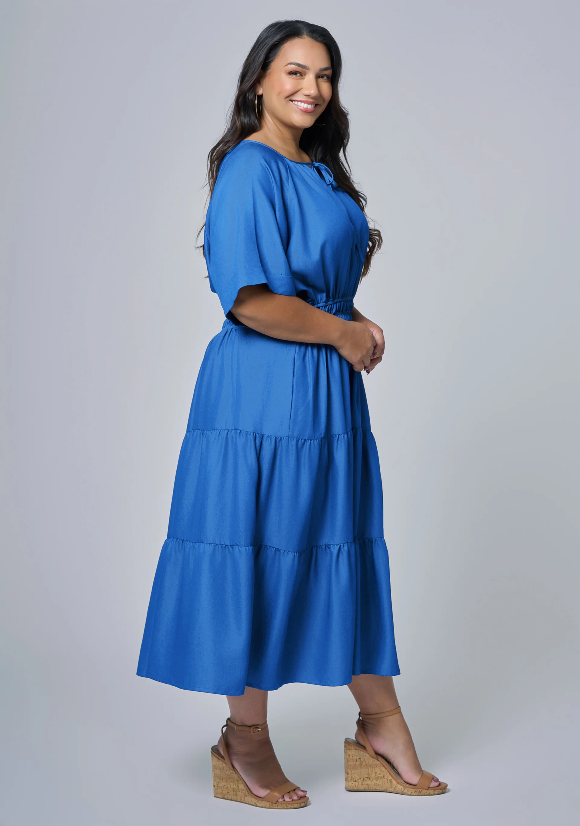 Skye Chambray Midi Dress - Image 4