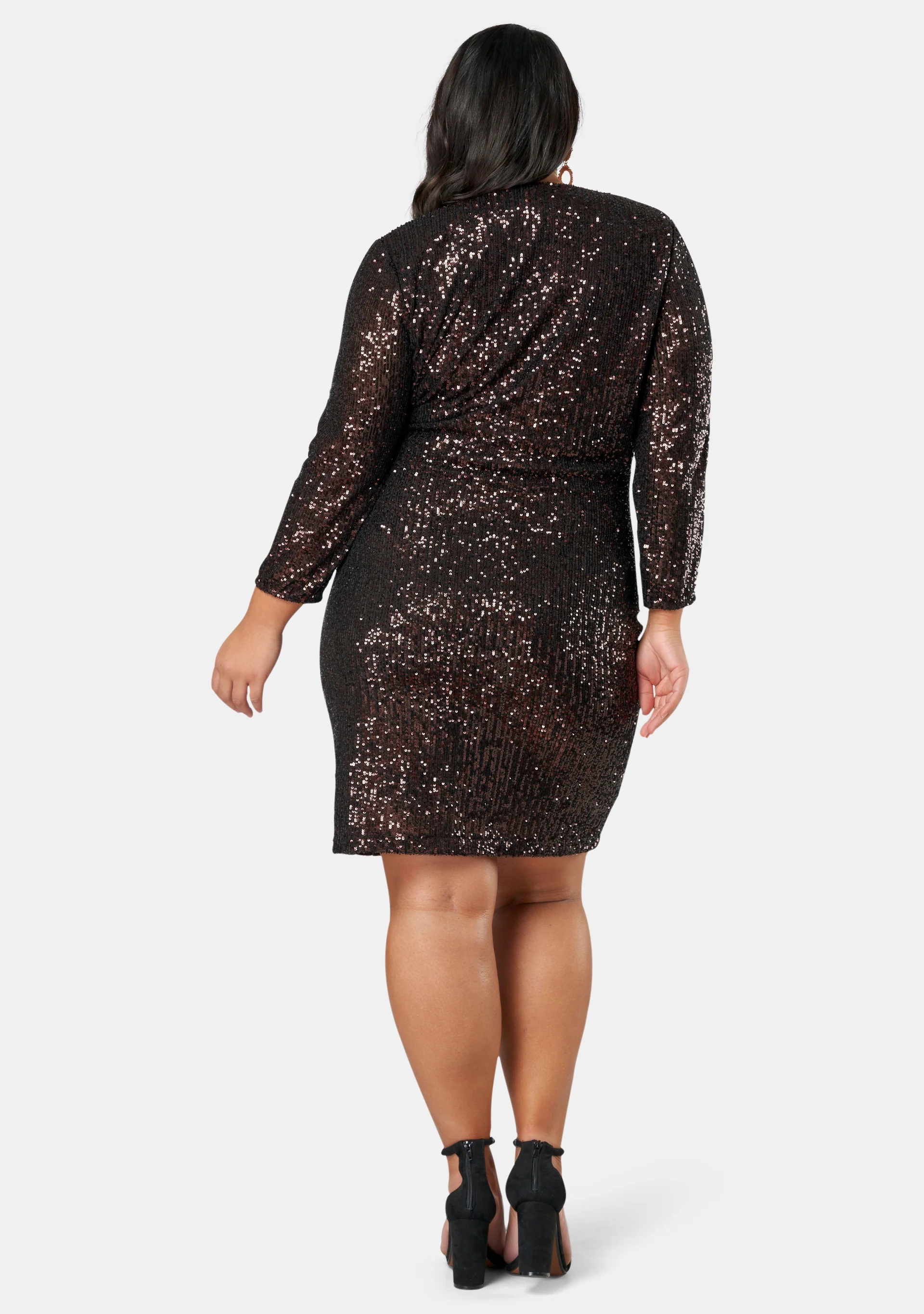 Smokin Hot Sequin Wrap Dress - Image 6