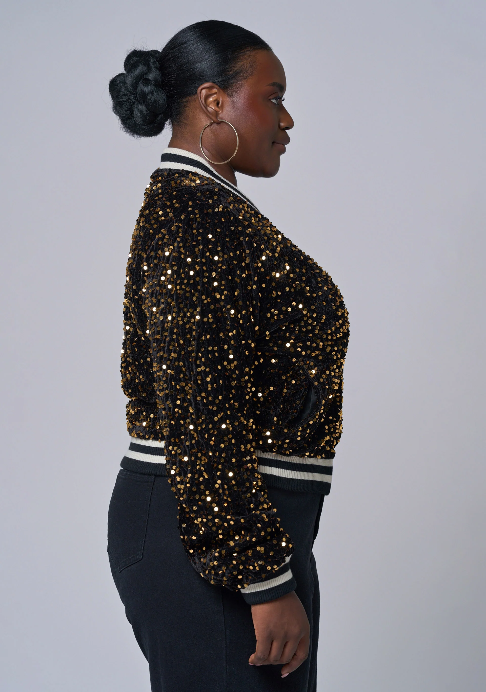 Sunday Girl Sequin Bomber - Image 3