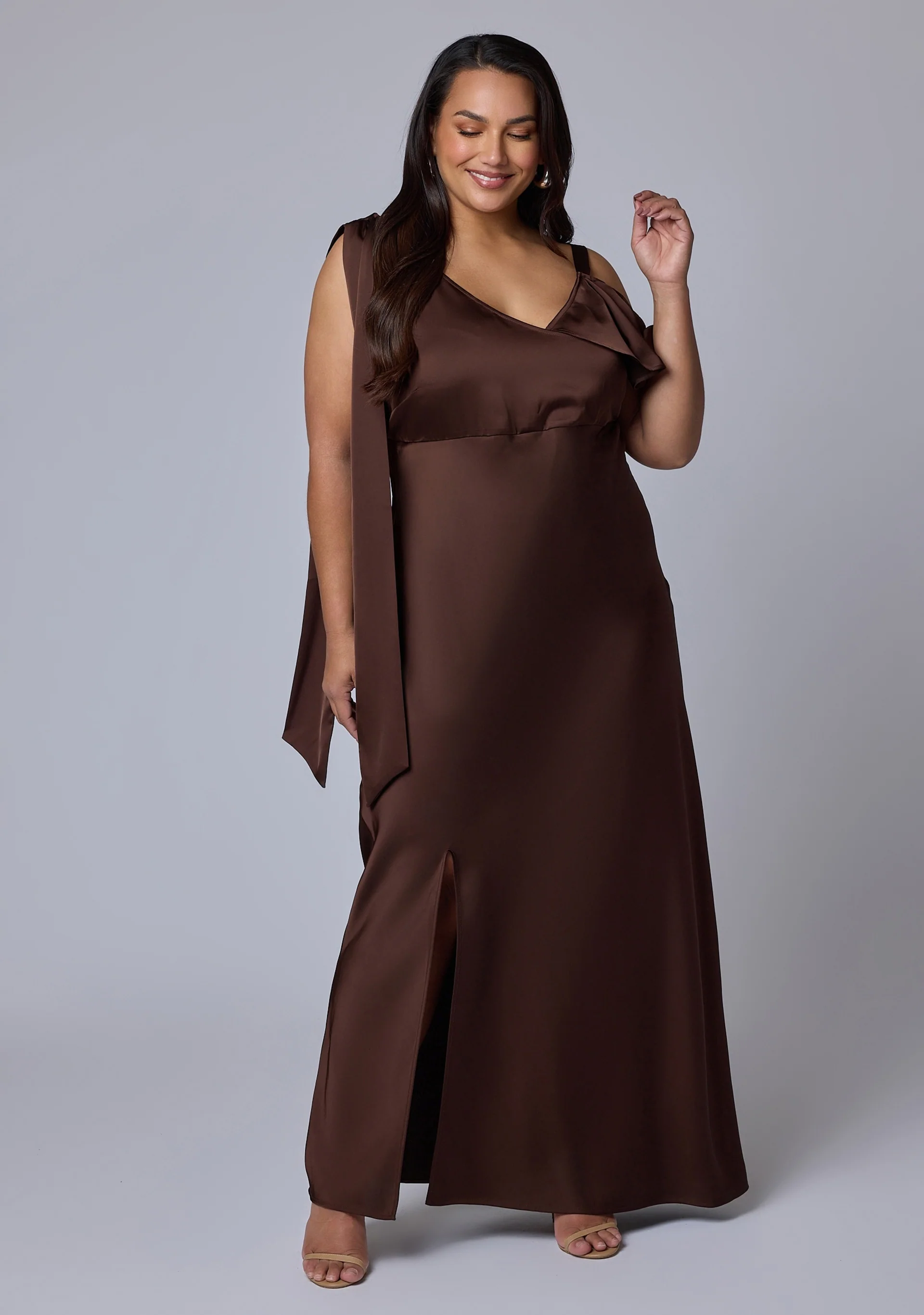 Tap In Satin Maxi Dress - Image 3