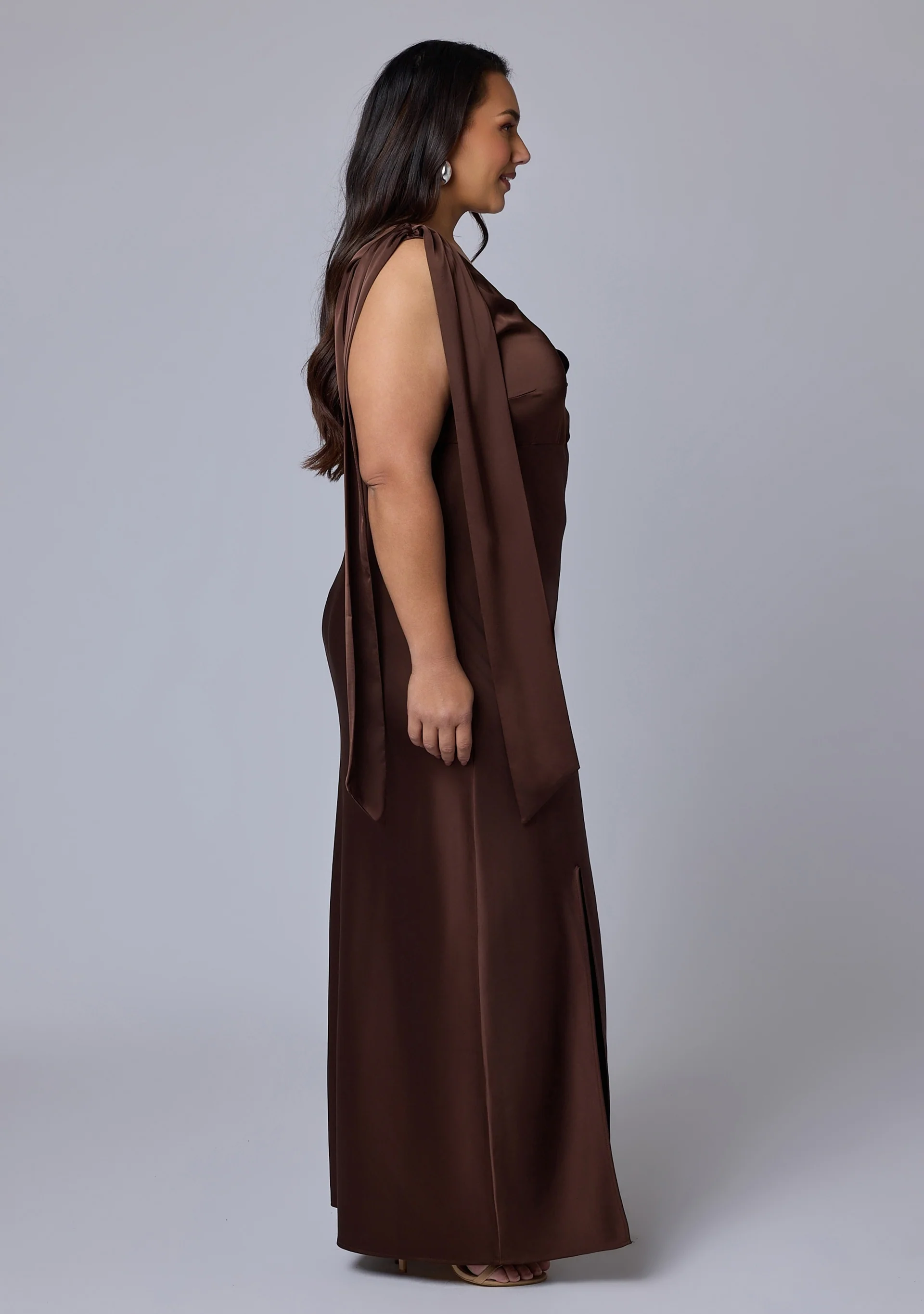 Tap In Satin Maxi Dress - Image 4