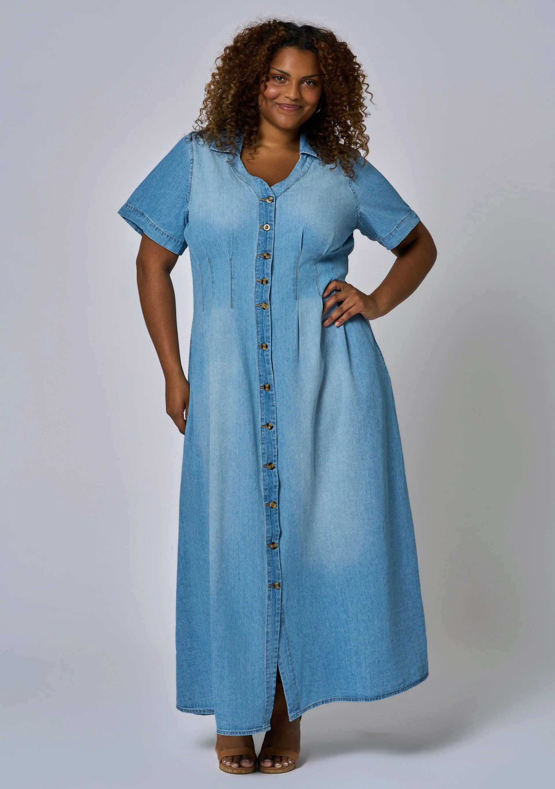 Tara Chambray Maxi Dress - Image 3