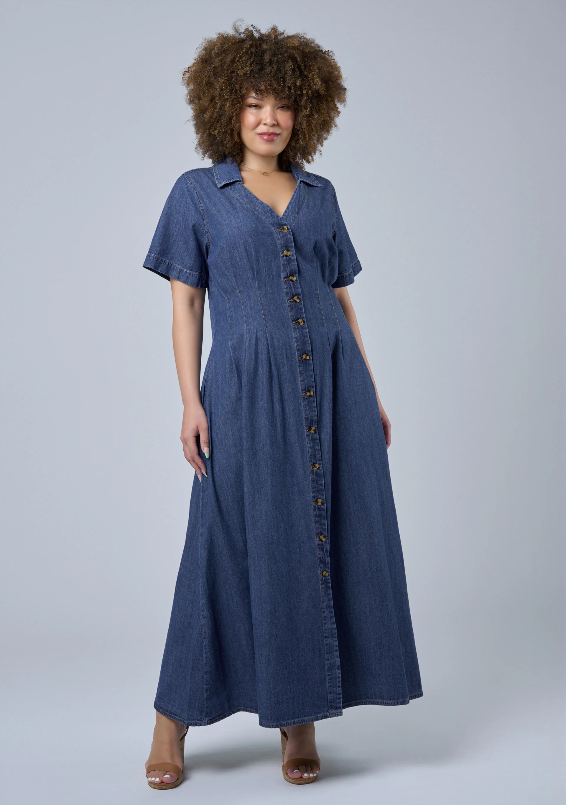 Tara Chambray Maxi Dress - Image 3