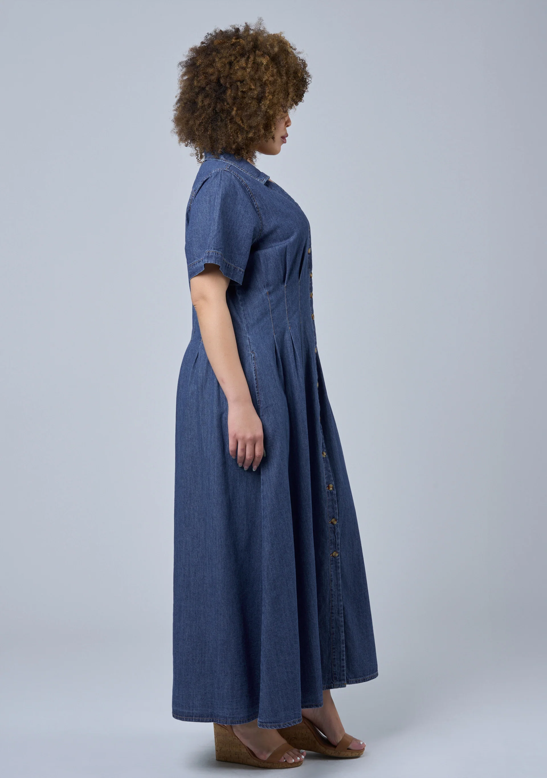 Tara Chambray Maxi Dress - Image 4