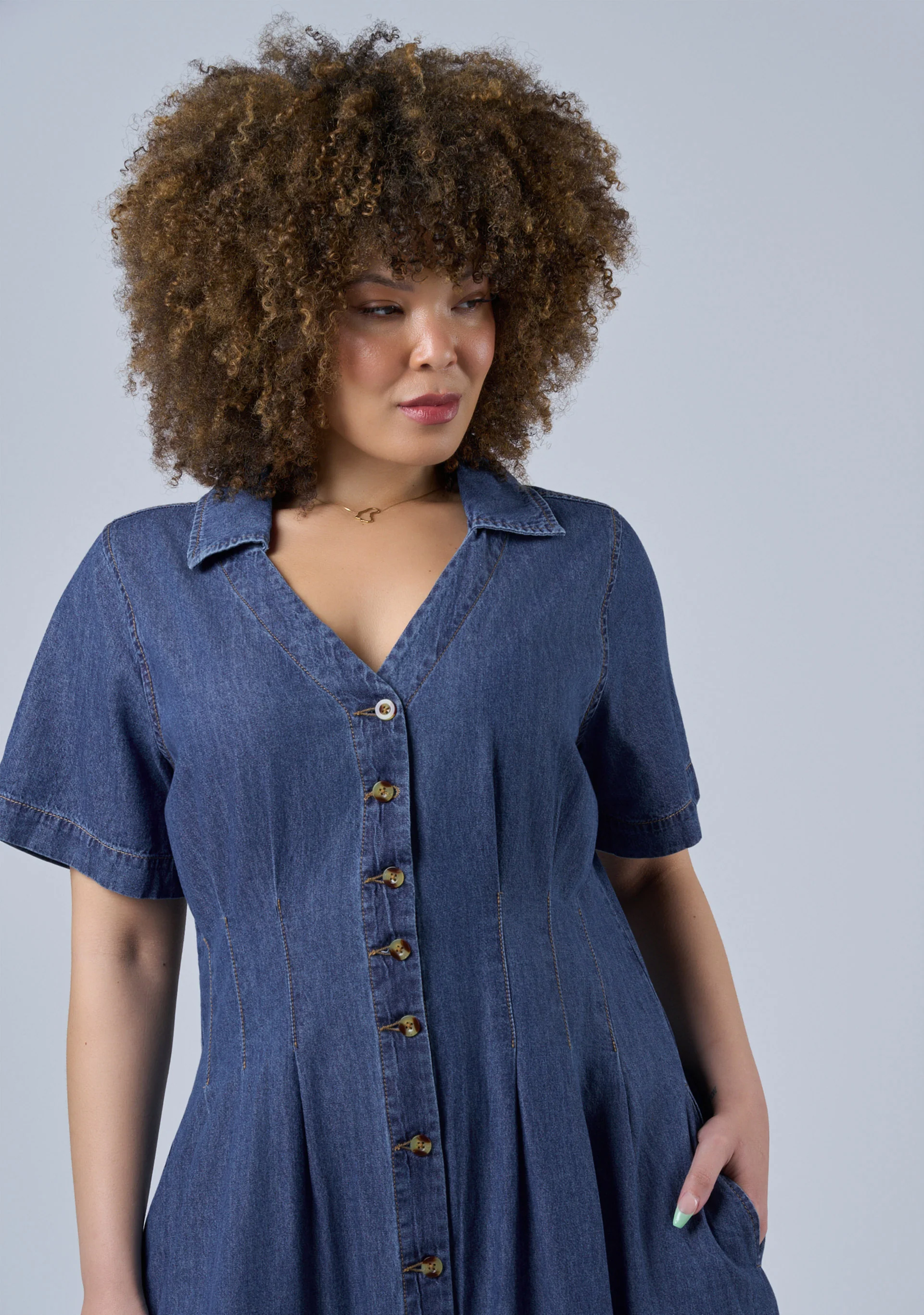 Tara Chambray Maxi Dress - Image 6