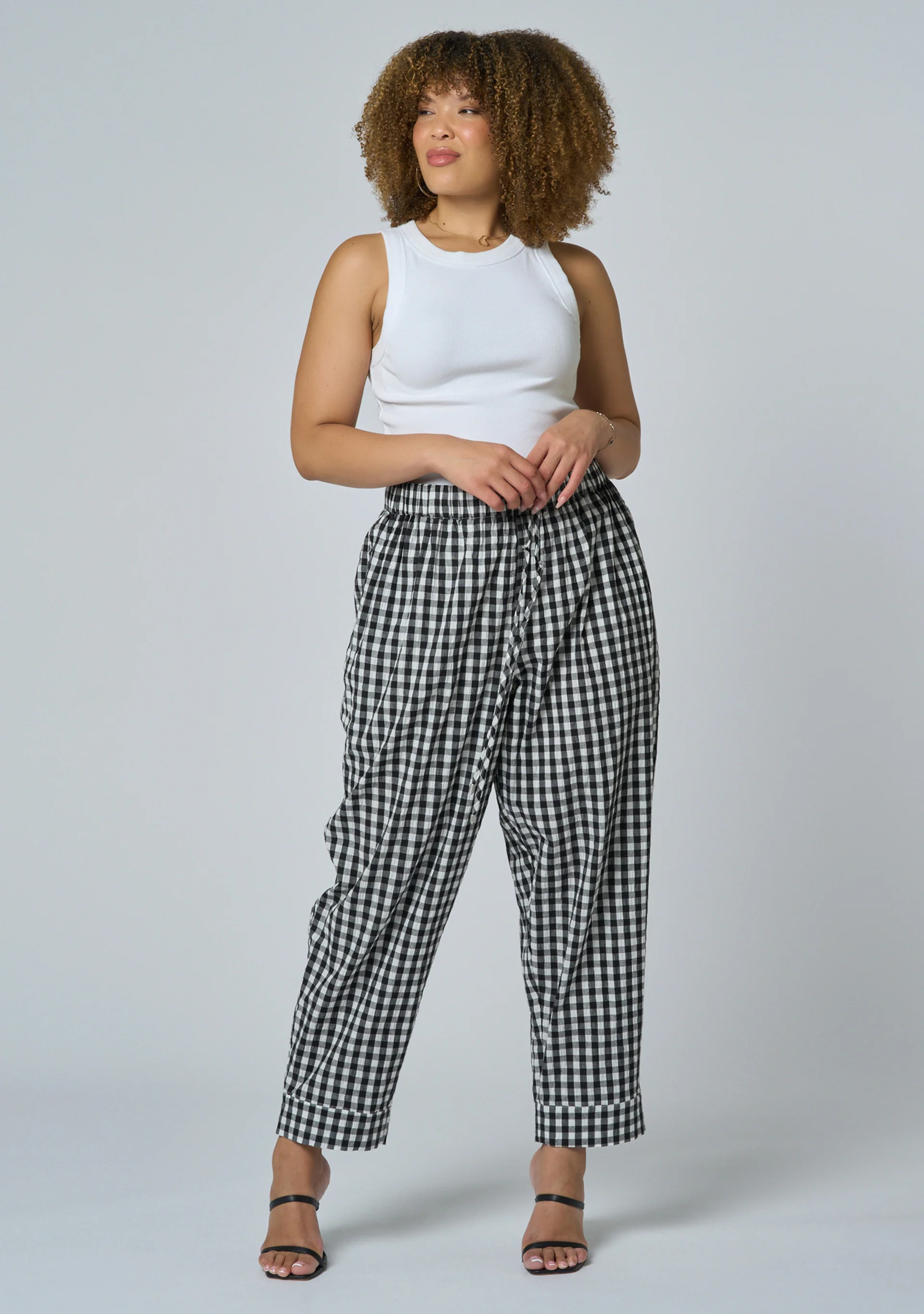 Tara Gingham Jogger Pant - Image 3