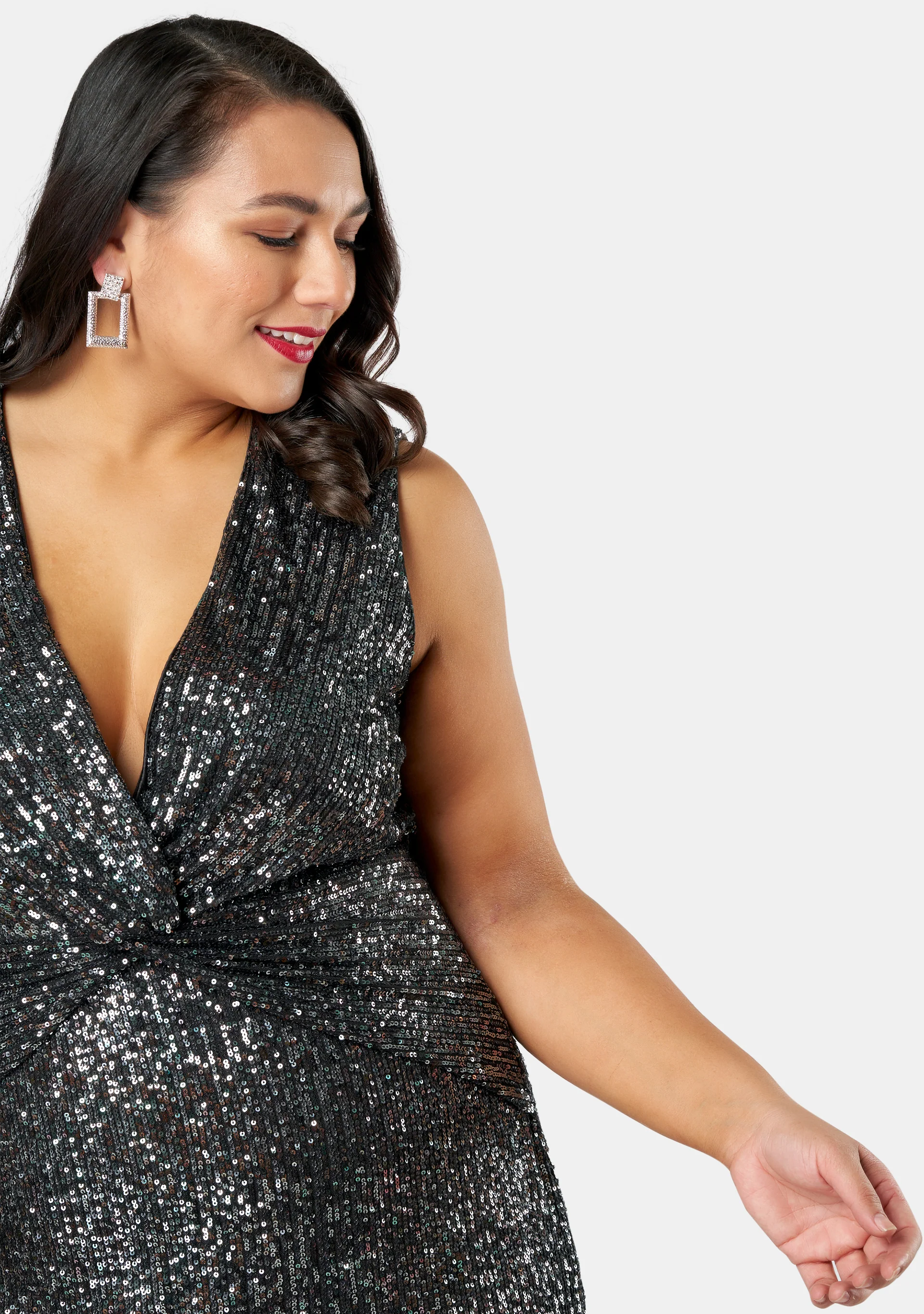 Twist Of Seduction Sequin Dress - Image 3
