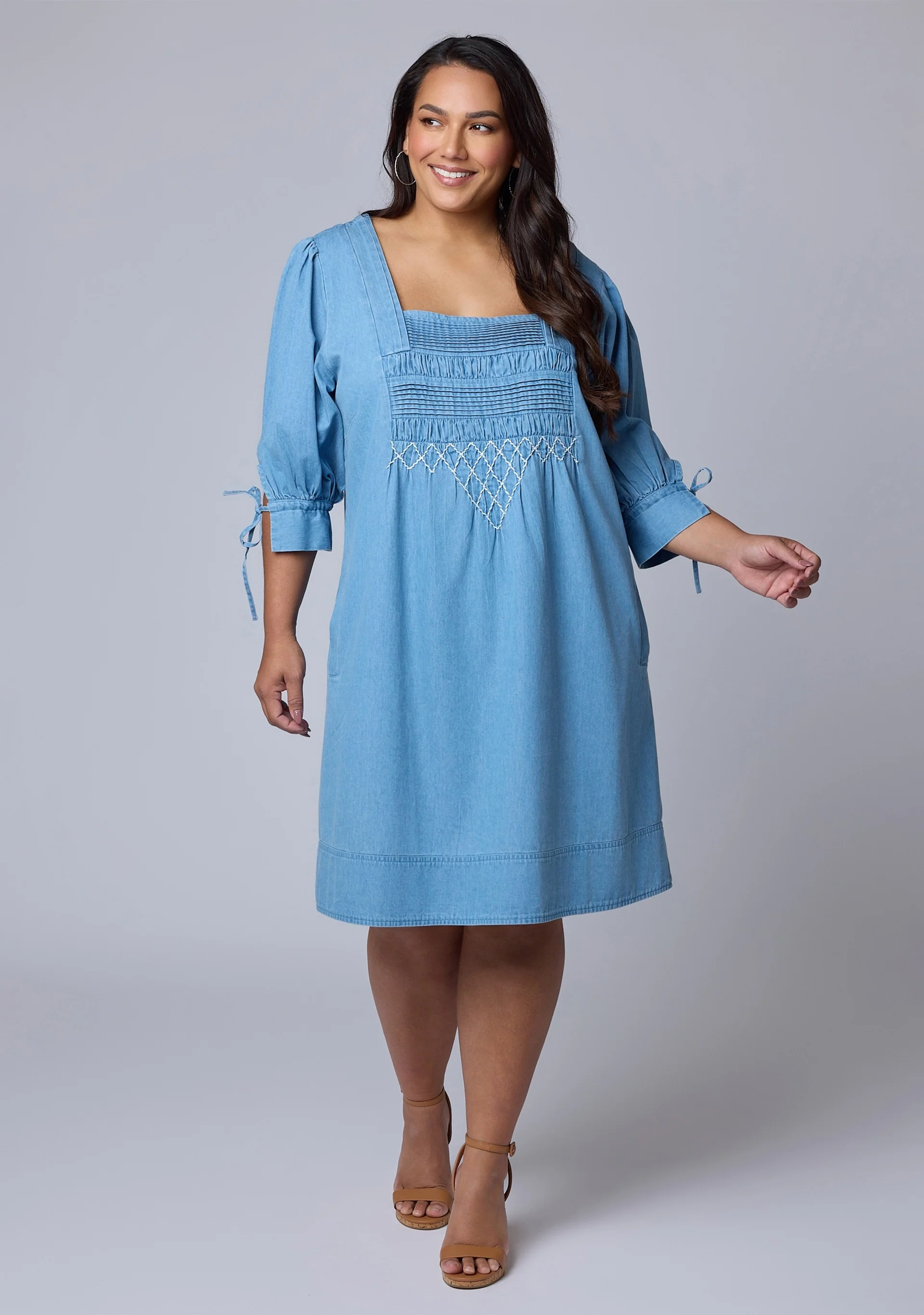 Verity Chambray Mini Dress - Image 2