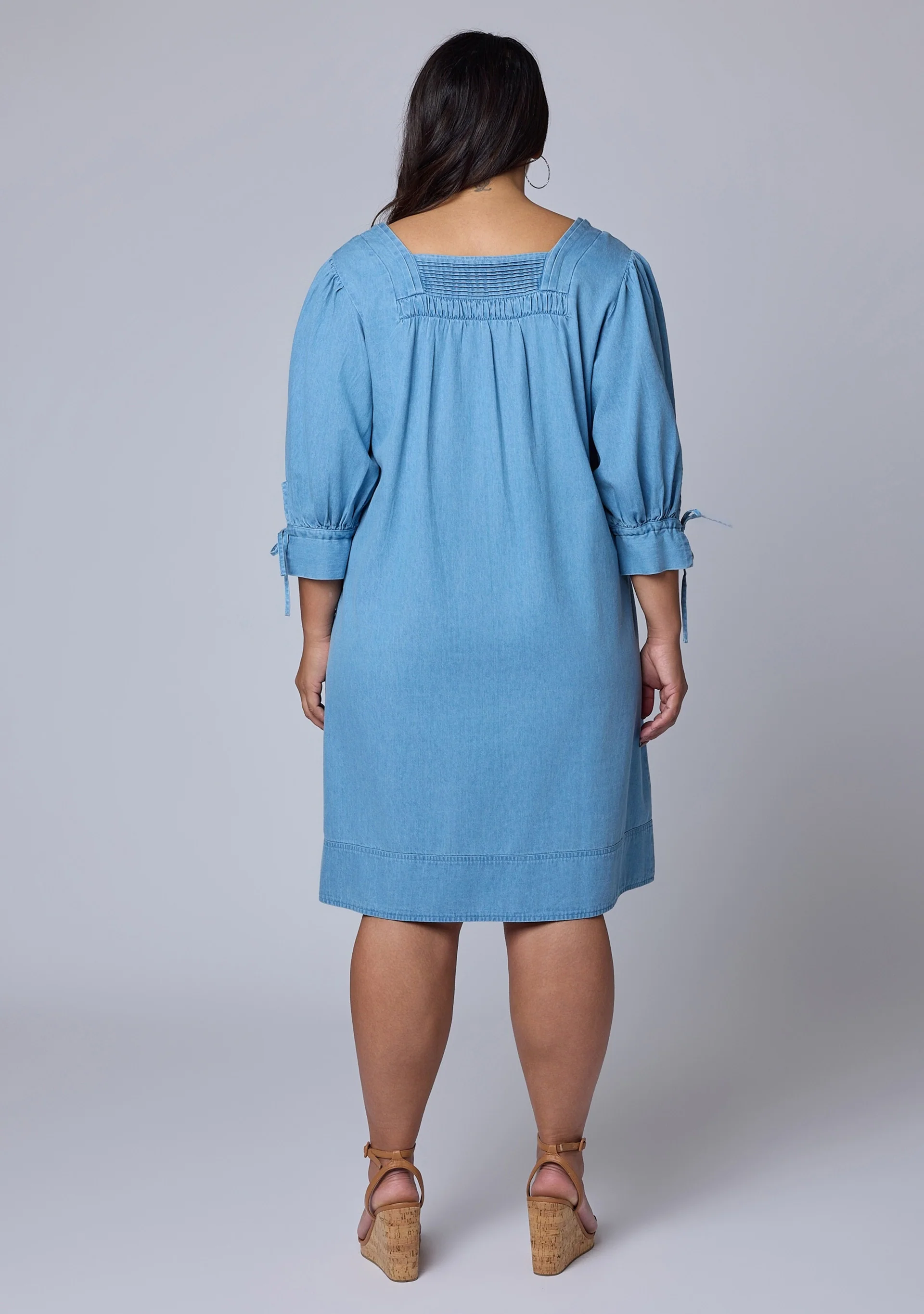 Verity Chambray Mini Dress - Image 5