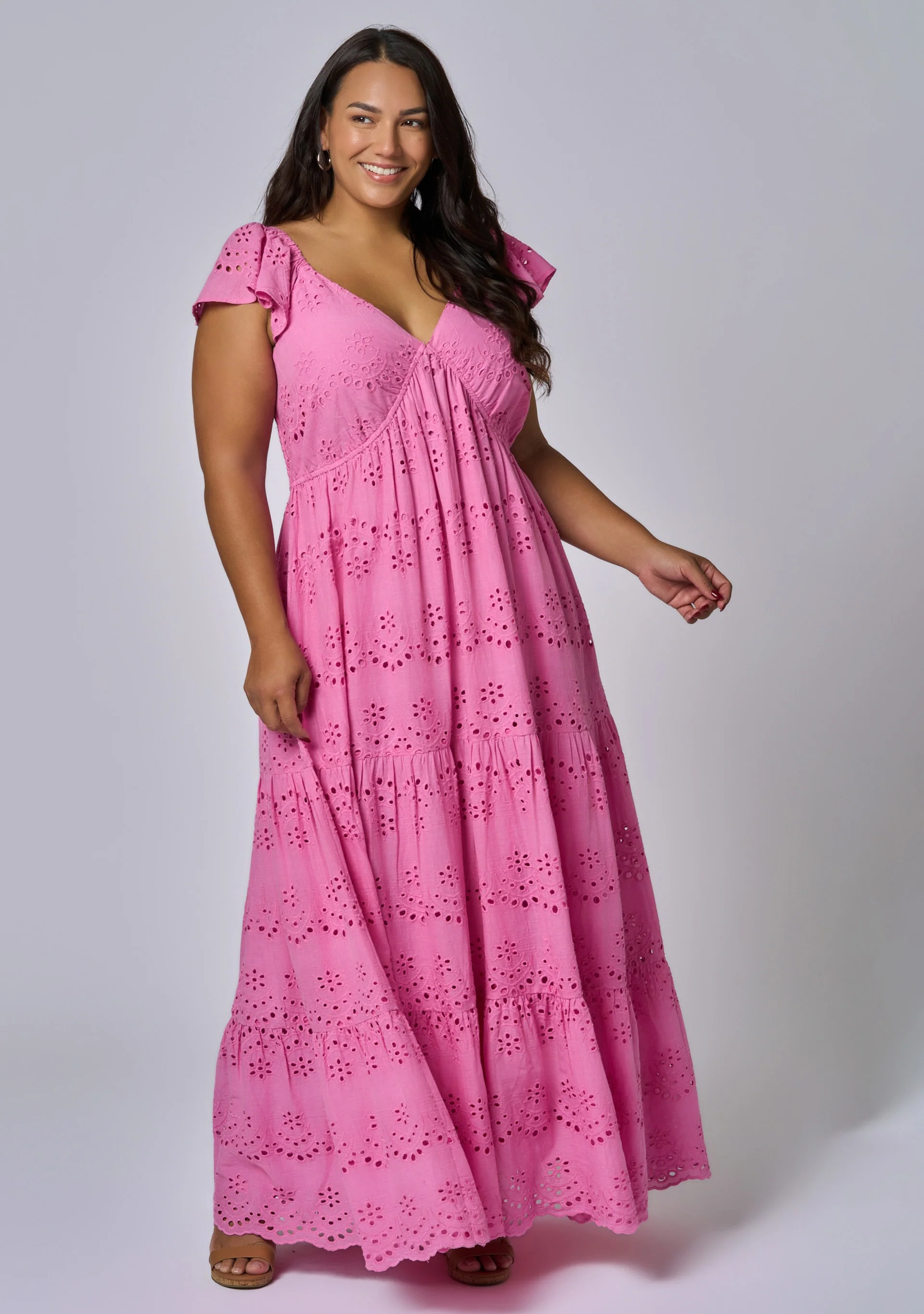 Violet Broderie Maxi Dress - Image 2