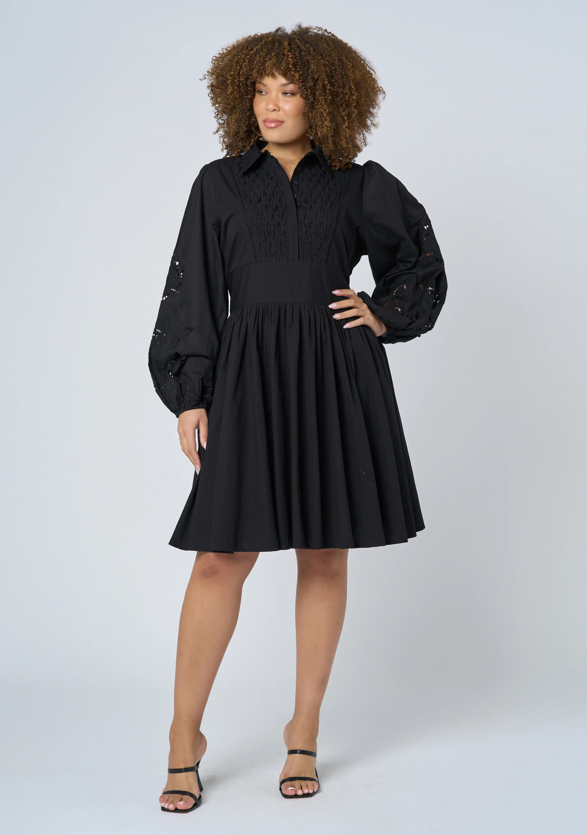 Vivian Broderie Mini Dress - Image 3