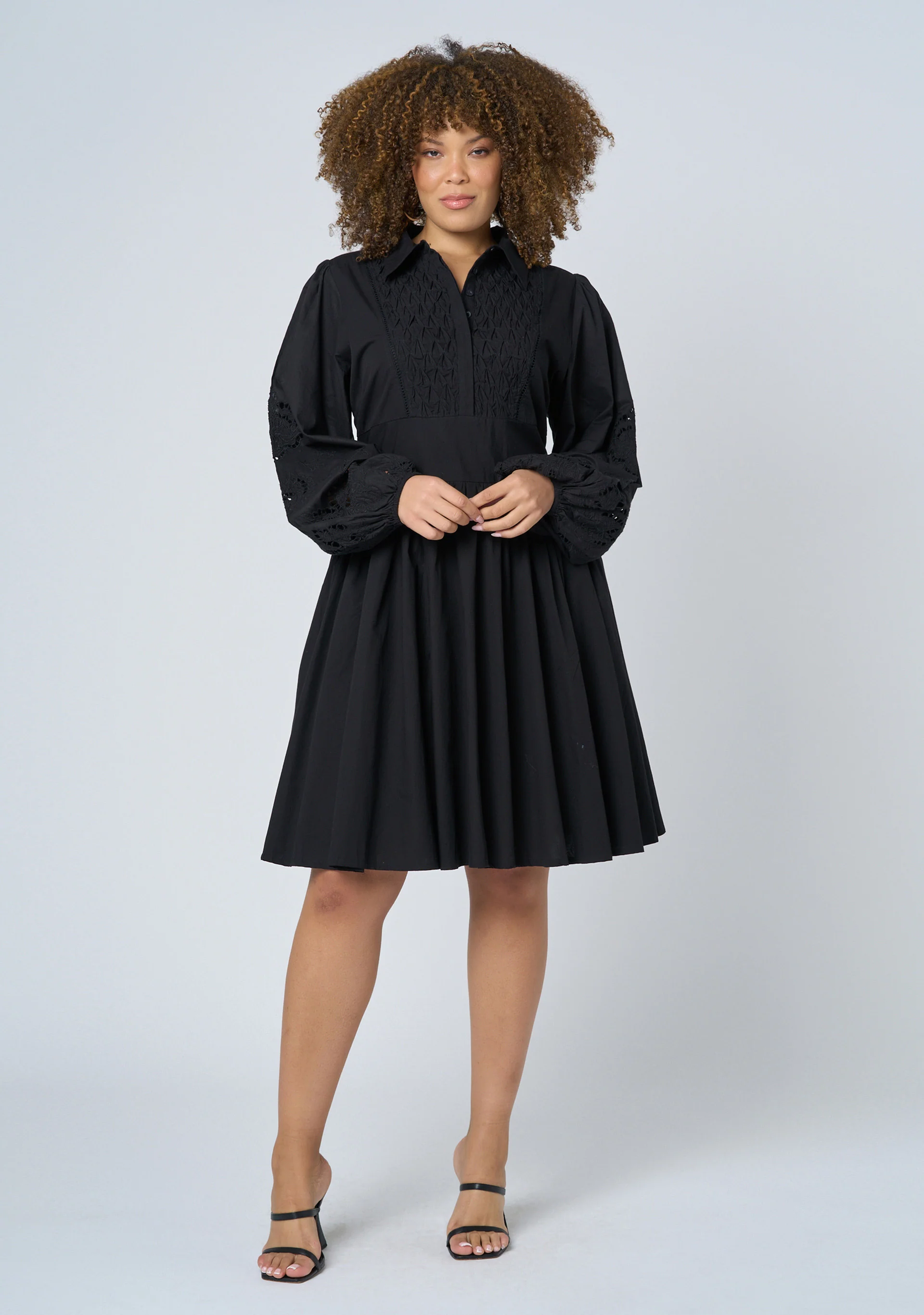 Vivian Broderie Mini Dress - Image 4