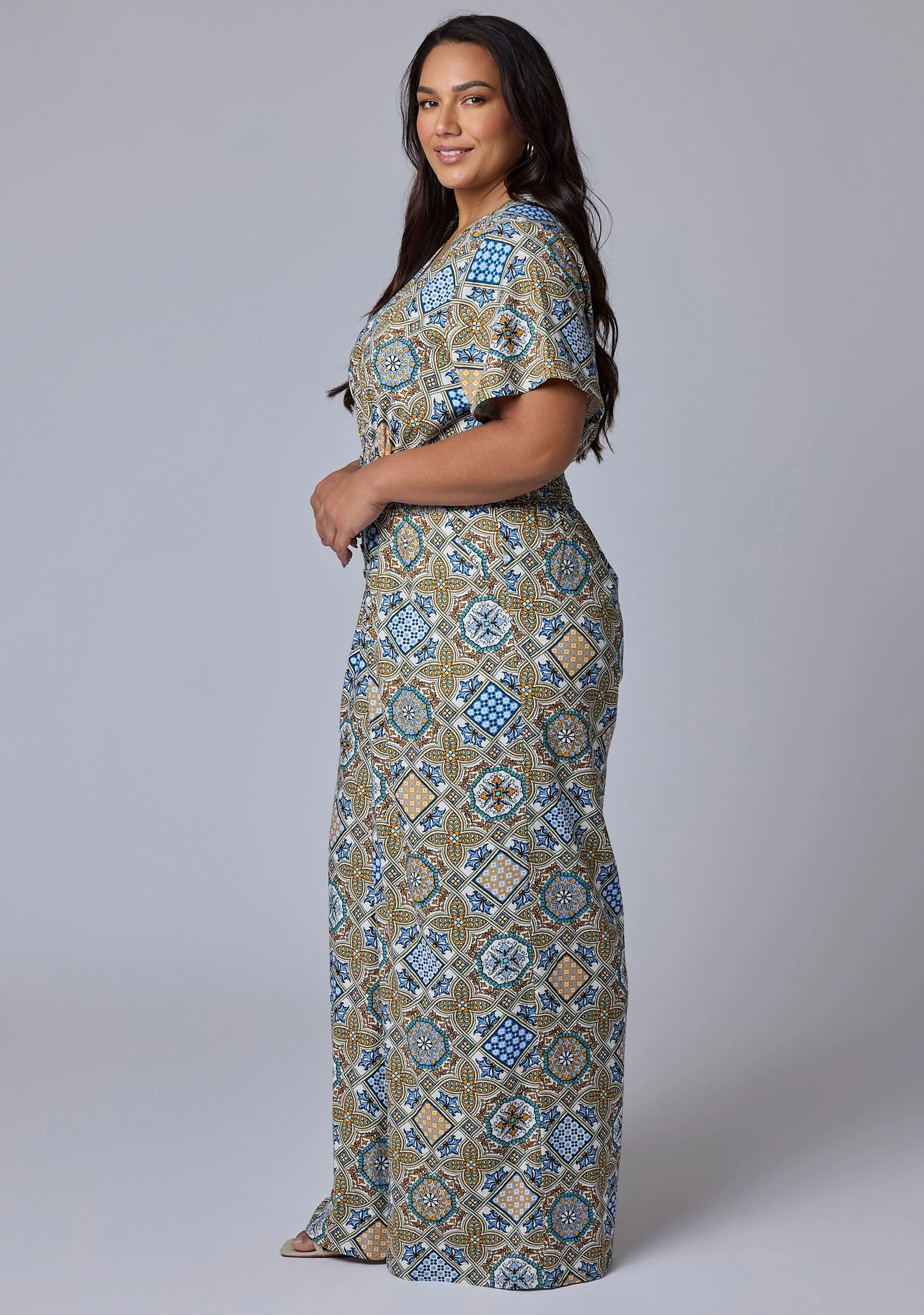 Zoe Linen Printed Jumpsuit - Image 4