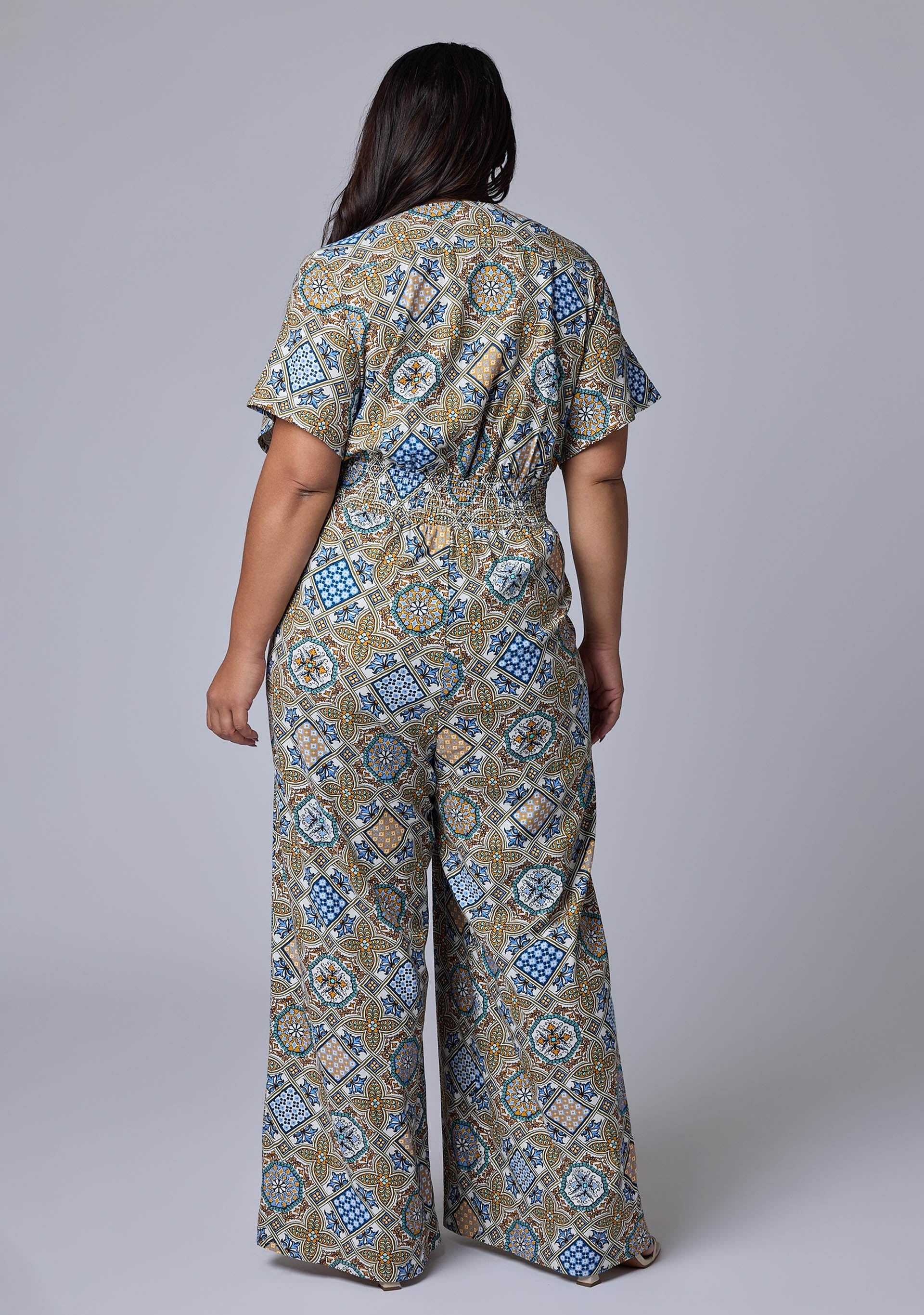 Zoe Linen Printed Jumpsuit - Image 5